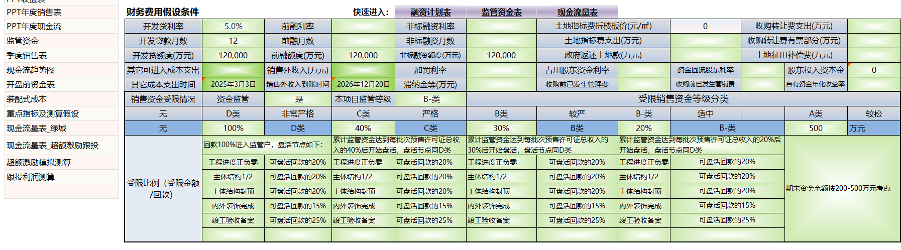 指标输入页面展示